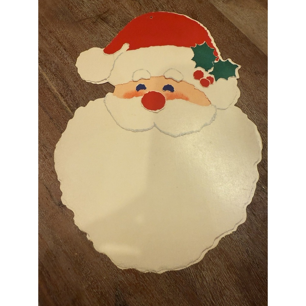 1985 Hallmark Vintage Christmas Santa Die Cut-Hallmark Vintage Christmas